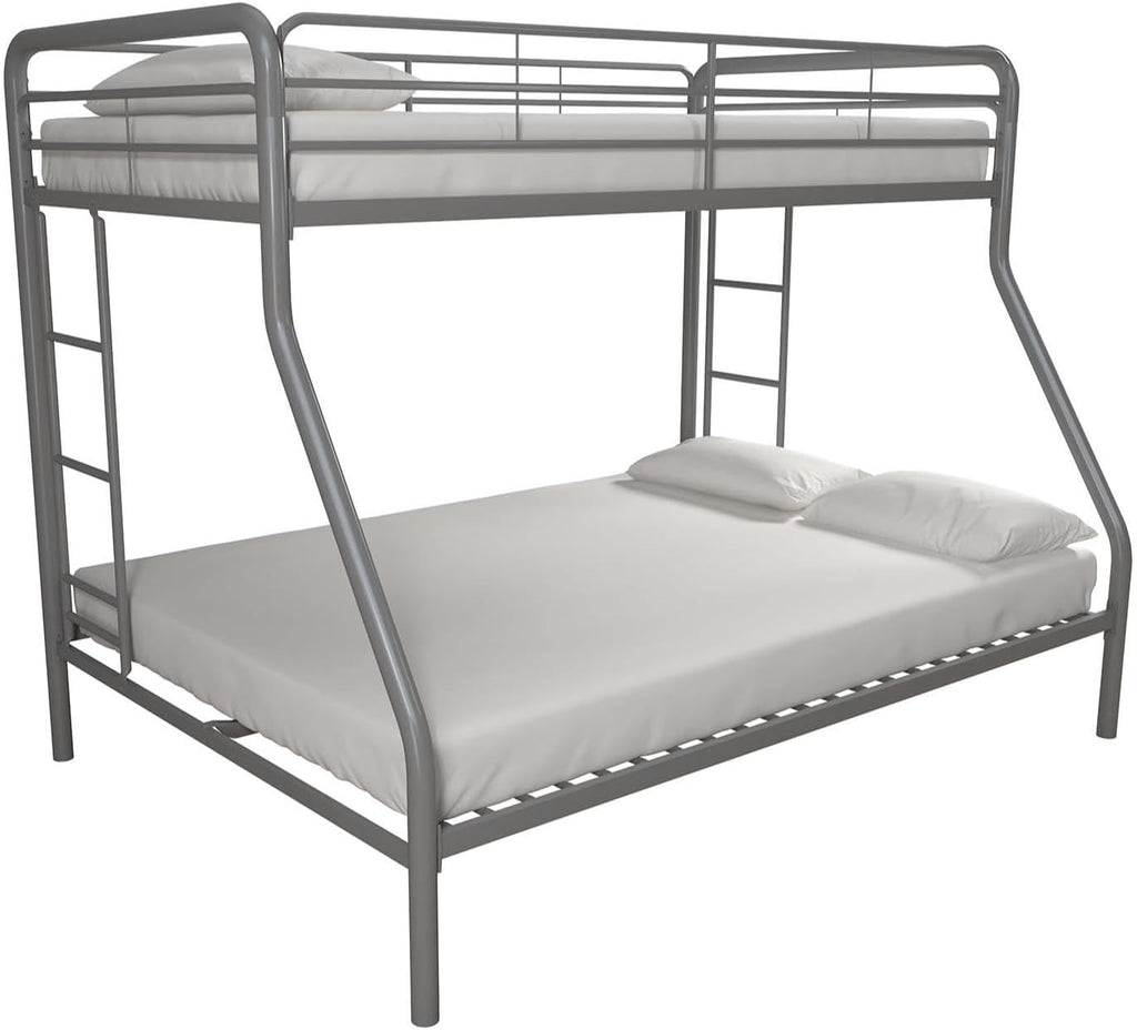 DHP Dusty Twin Over Full Metal Bunk Bed, Off White