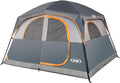 A 6-person waterproof and windproof portable family camping tent, with a double-layer structure, equipped with 1 mesh door and 5 large mesh windows - height of 10 feet × 9 feet × 78 inches (unit: inches)