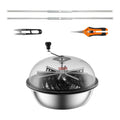 Leaf trimmer, 16-inch trimming bowl, manual flower branch trimmer, equipped with stainless steel blades for rotary trimming, transparent observation cover, foldable herb drying rack and handheld trimmer are all included.