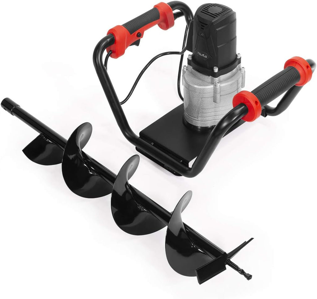 1500W industrial trenching machine enclosure features a soil excavation power head, including a 6-inch digging auger bit kit