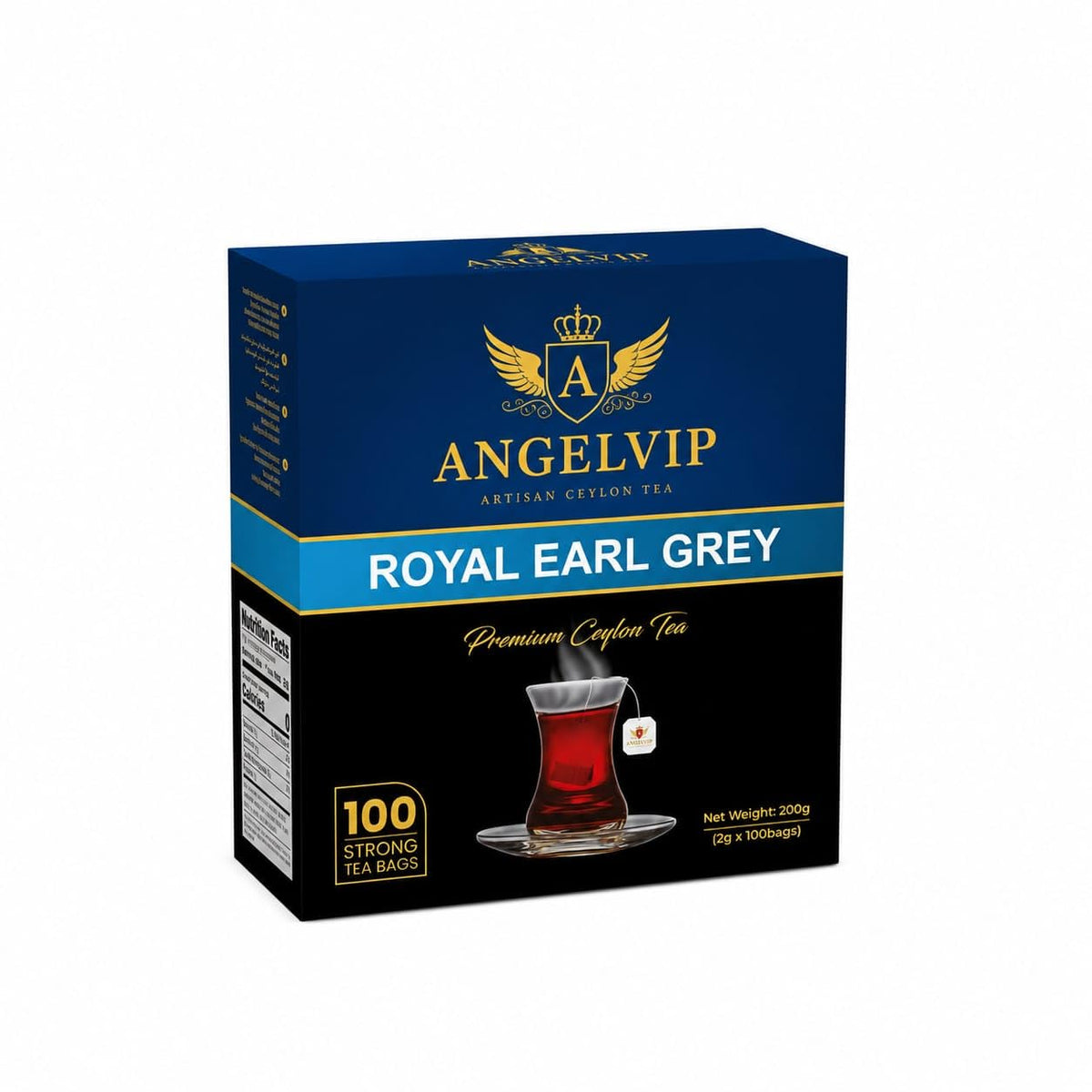 ANGELVIP Royal Earl Grey Tea Bags, 100 count, 200 g