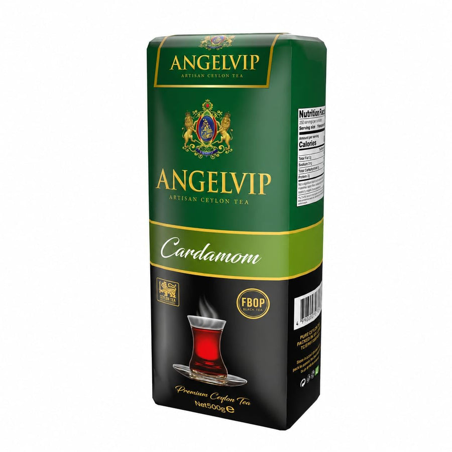 ANGELVIP Cardamom loose leaf black tea, 500 g resealable bag