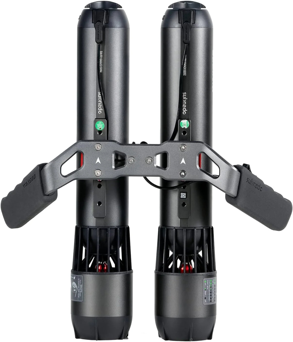 Twin Engine Handle Bracket+ Underwater Scooter 2 Packs with 2 handgrips, 2 Arm Mount Kits, 2 Accessories Mount Rings