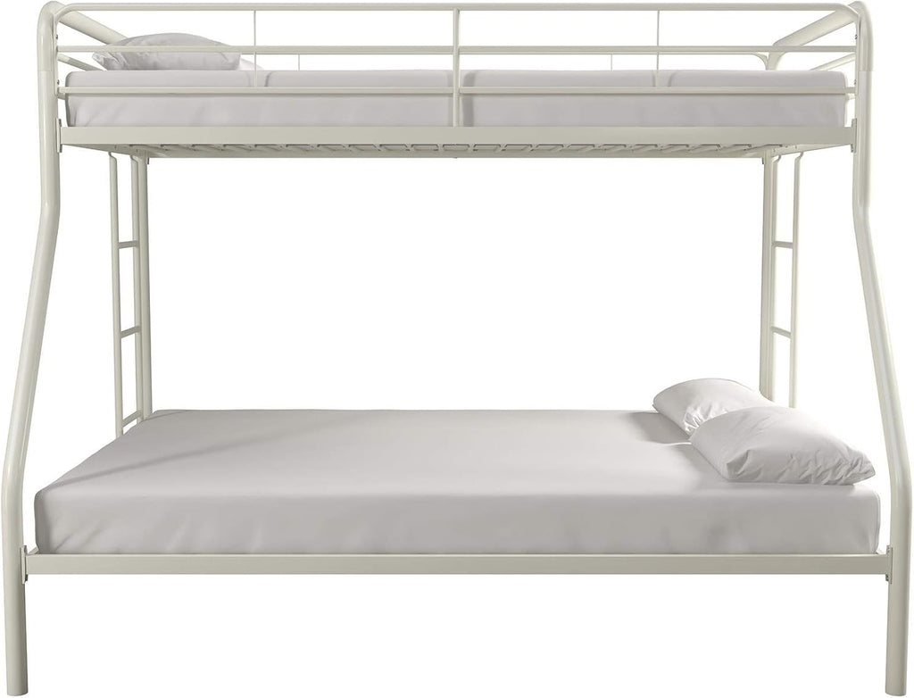 DHP Dusty Twin Over Full Metal Bunk Bed, Off White